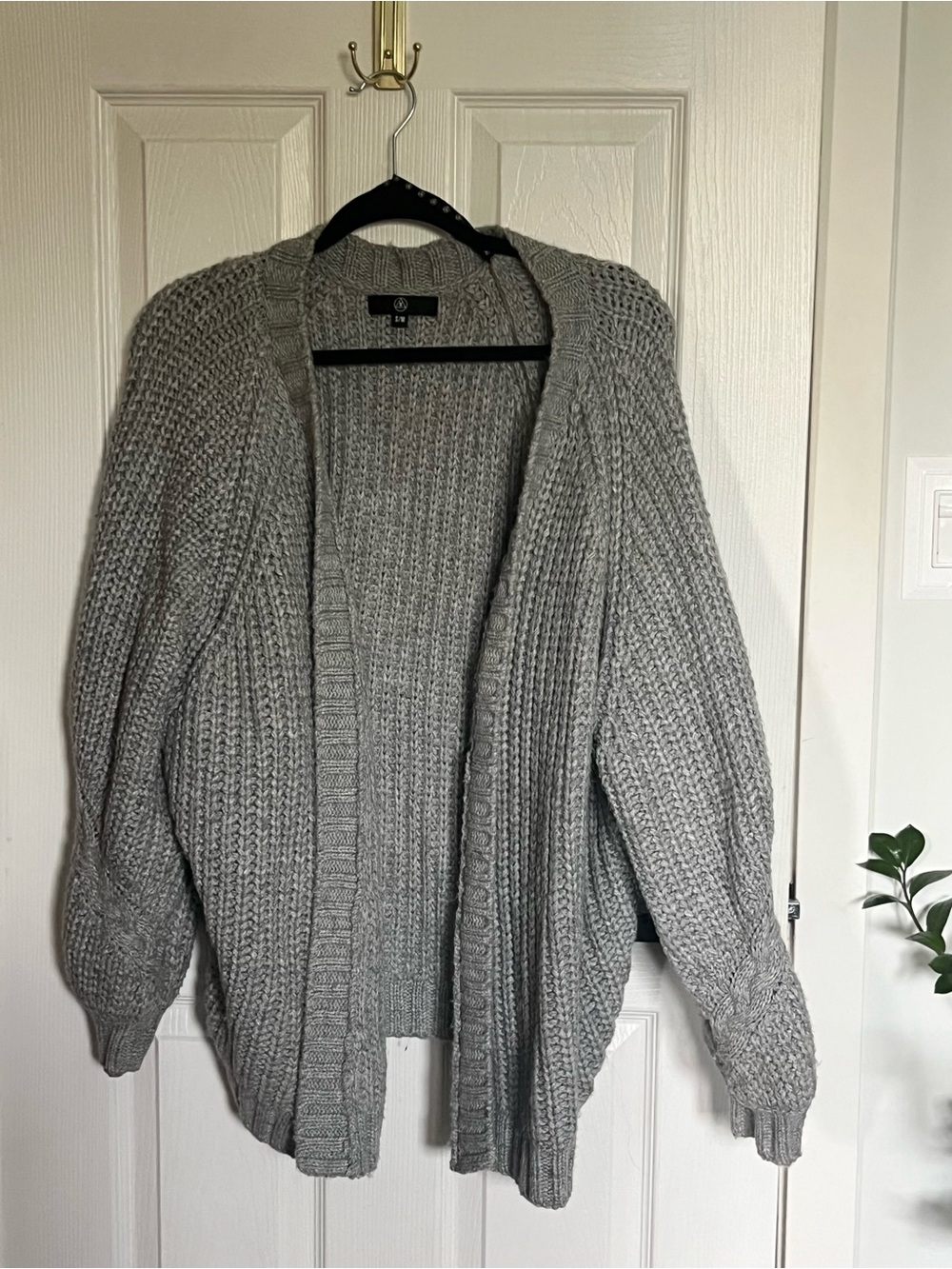 Missguided Grey Chunky Knit Oversized Cardigan S/M